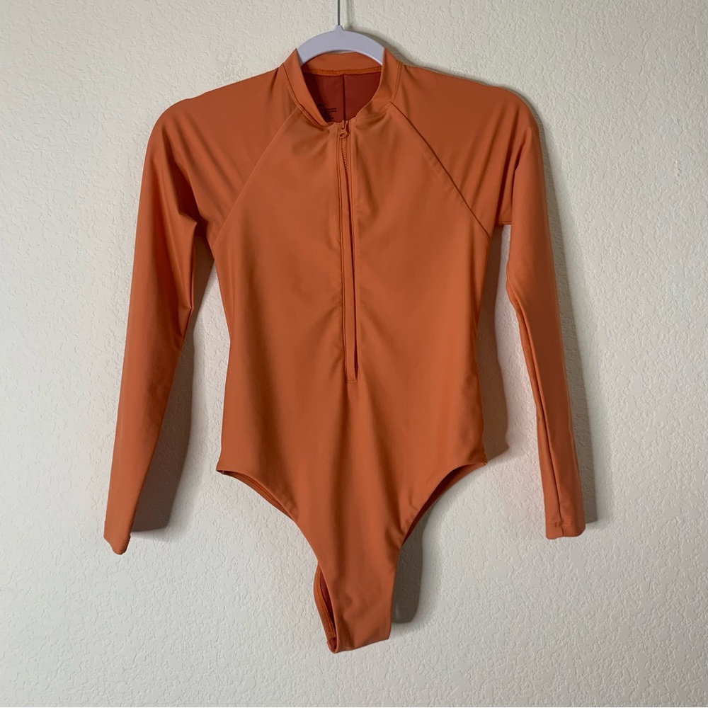 Jolyn Clothing Orange Long Sleeve One Piece